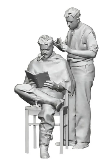 50300-032 1:32 Scale RAF Through the Ages - World War Two - RAF Pilot having haircut