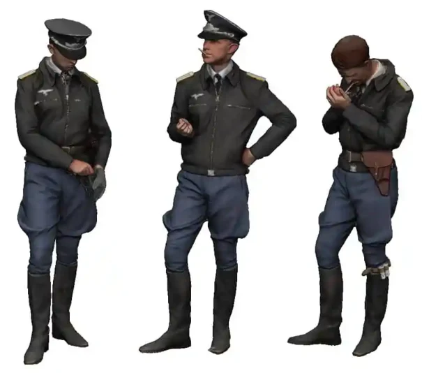 50602-076 1:76 Scale - World War Two - Luftwaffe Pilots in Conversation - Image 2