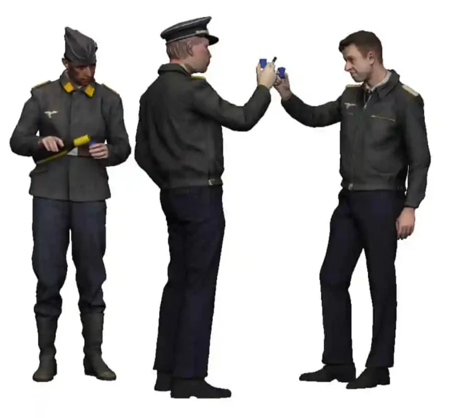 50603-048 1:48 Scale - World War Two - Luftwaffe Pilots Toasting