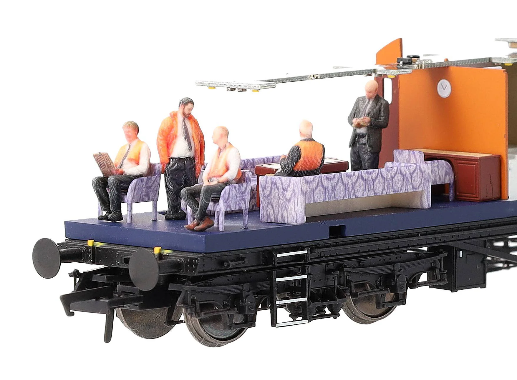 80800-076C 1:76 Scale Exclusive Black Label Hi-Vis BR Q13 Inspection Saloon Engineers - Full Colour 3D Print - Image 4