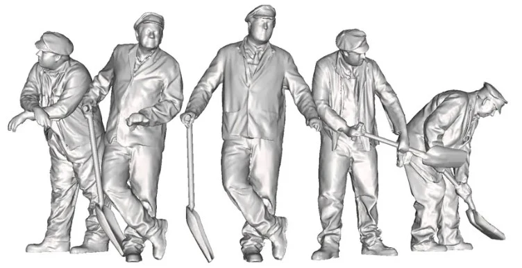 91070-148B N Gauge 1948-1968 British Railways - Right Hand Drive Fireman Multi-Pack of 10