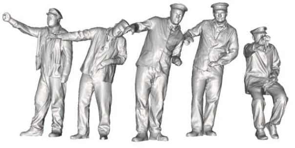 91091-076 OO Gauge 1948-1968 British Railways - Left Hand Drive Loco Driver Multi-Pack of 5