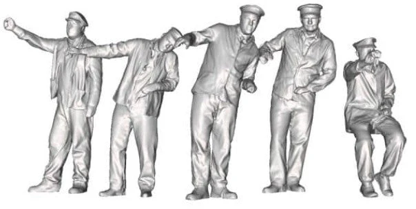 91091-076C OO Gauge 1948-1968 British Railways - Left Hand Drive Loco Driver Multi-Pack of 25