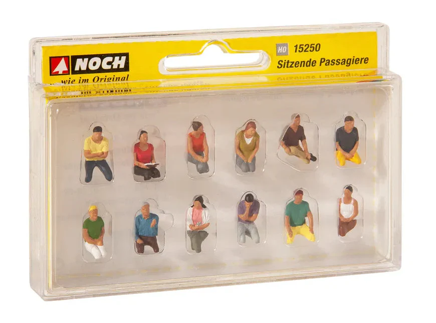 N15250 Seated Passengers (12) without Legs Figure Set - Image 2