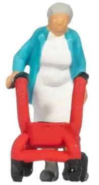 N15549 Senior Citizens w/Walking Frames (5) Figure Set - Image 3
