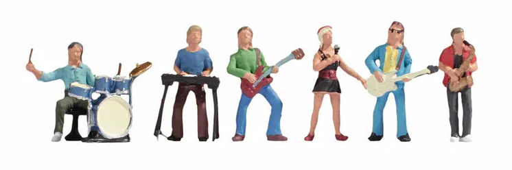 N15839 Rock Band (6) and Accessories Figure Set