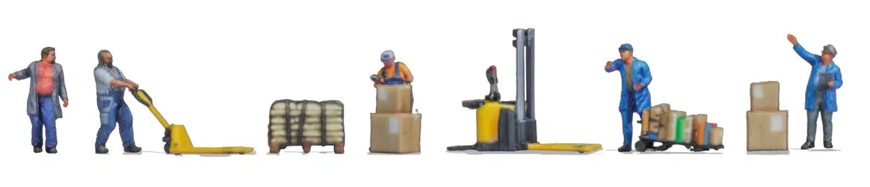 N35060 Warehousemen (5) & Accessories 3D Master Figure Set