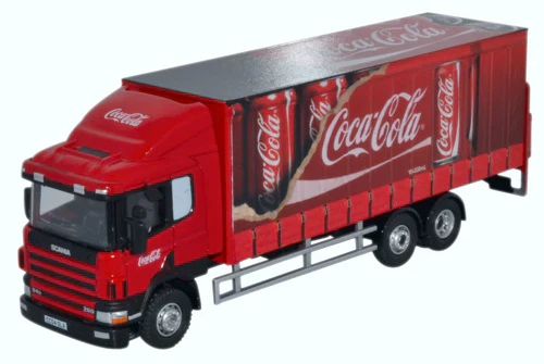 76S94004CC Scania 94D 6 Wheel Curtainside Coca Cola