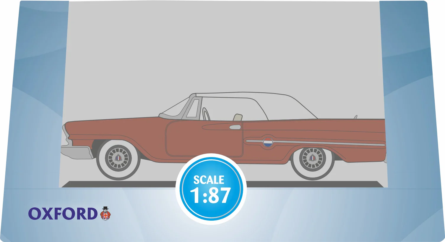 87CC61004 1961 Chrysler 300 Convertible (Closed) Cinnamon/White - Image 7