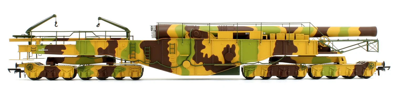 Pre-Owned Rail Gun Pack - WWI Boche Buster Camouflage Railgun with ROD 2330 Khaki 0-6-0 Dean Goods Locomotive - DCC Fitted - Image 7