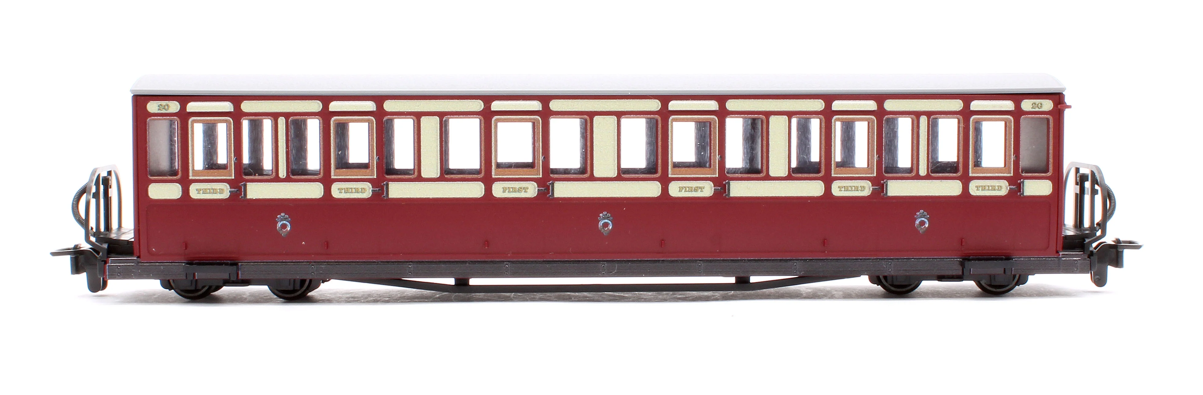 GR622B Ffestiniog Railway Long 'Bowsider' Bogie Coach, Red & Cream, No. 20 - Image 2