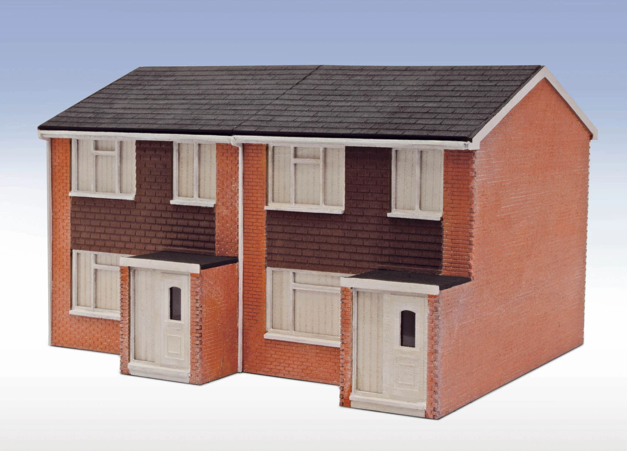 LK214 Lineside OO/HO 1960s Semi-Det House complete - Laser Cut Kit