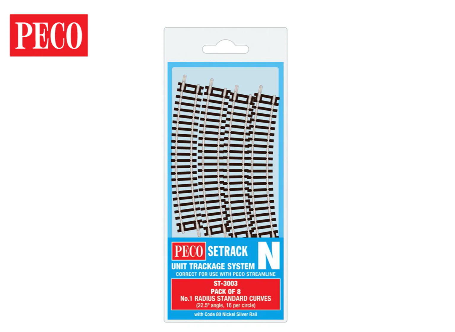 ST3003 ST3003 228mm - Code 55/80 - No.1 Radius Standard Curve (8x ST-3)