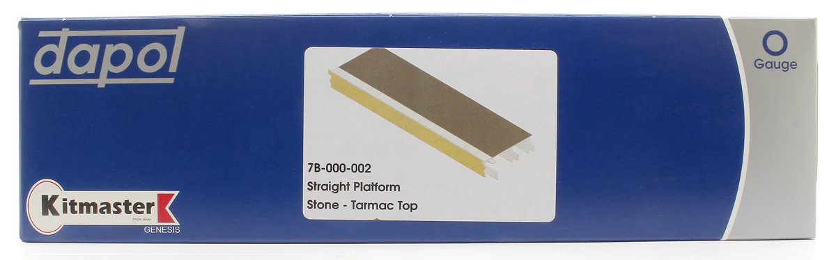 7B-000-002 Kitmaster Genesis - Platform Straight Stone Faced Tarmac Top Kit