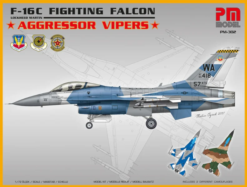 PKPM302 F-16C Fighting Falcon "Aggressor Vipers" Model Kit