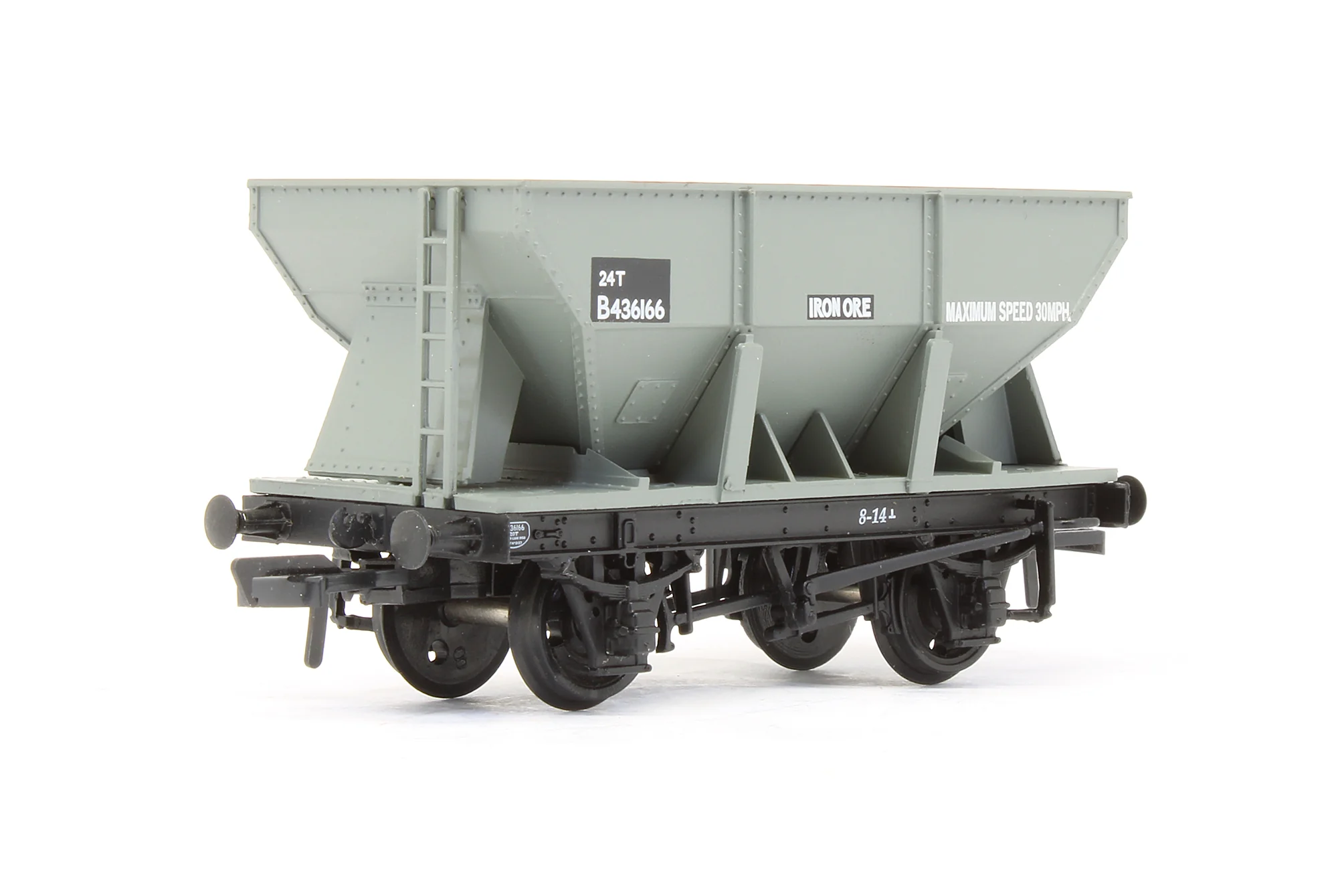Pre-Owned 37-502 24T Ore Hopper Wagon BR Grey 'B436166' - Image 2