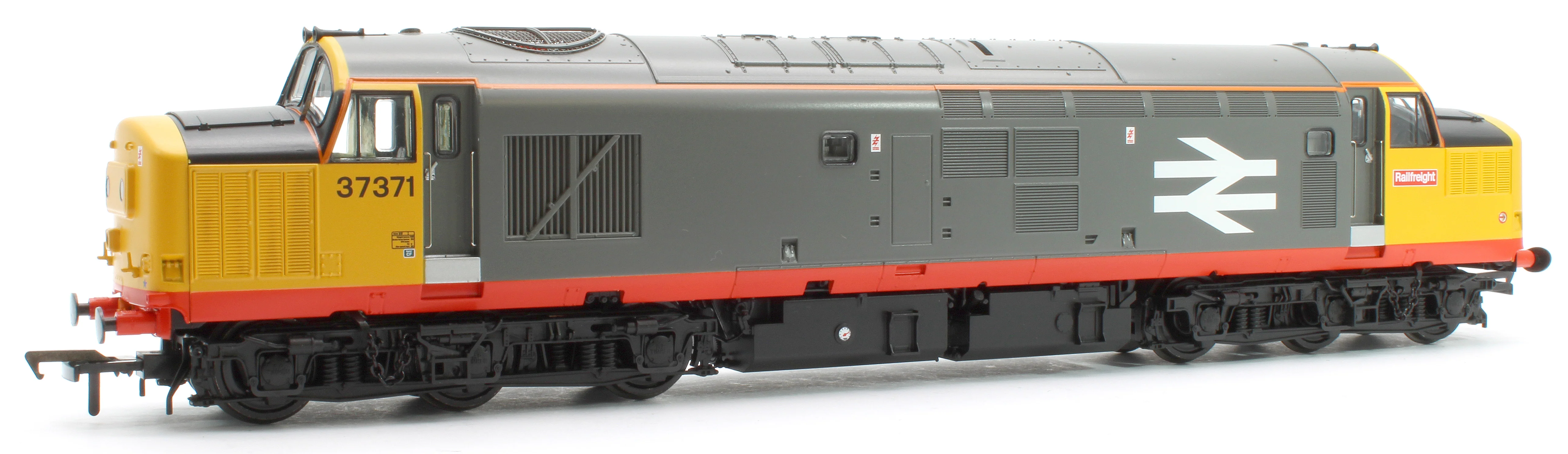35-305SFX Class 37/0 Centre Headcode 37371 BR Railfeight (Red Stripe) Diesel Locomotive - DCC Sound Deluxe - Image 3
