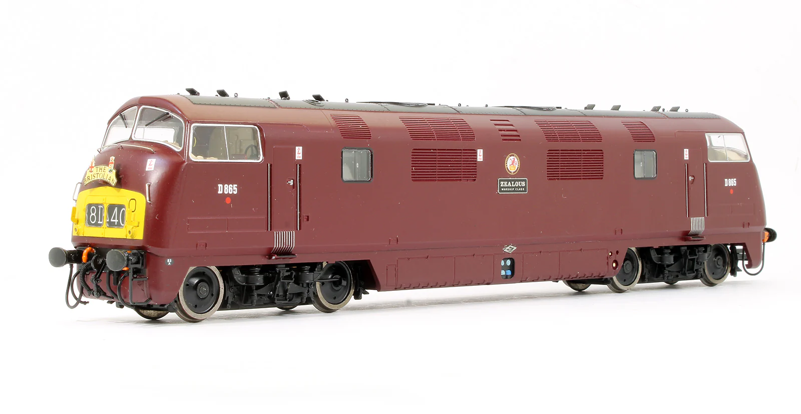Pre-Owned 32-065 Class 43 Warship D865 'Zealous' BR Maroon Yellow Panel Diesel Locomotive - Image 2