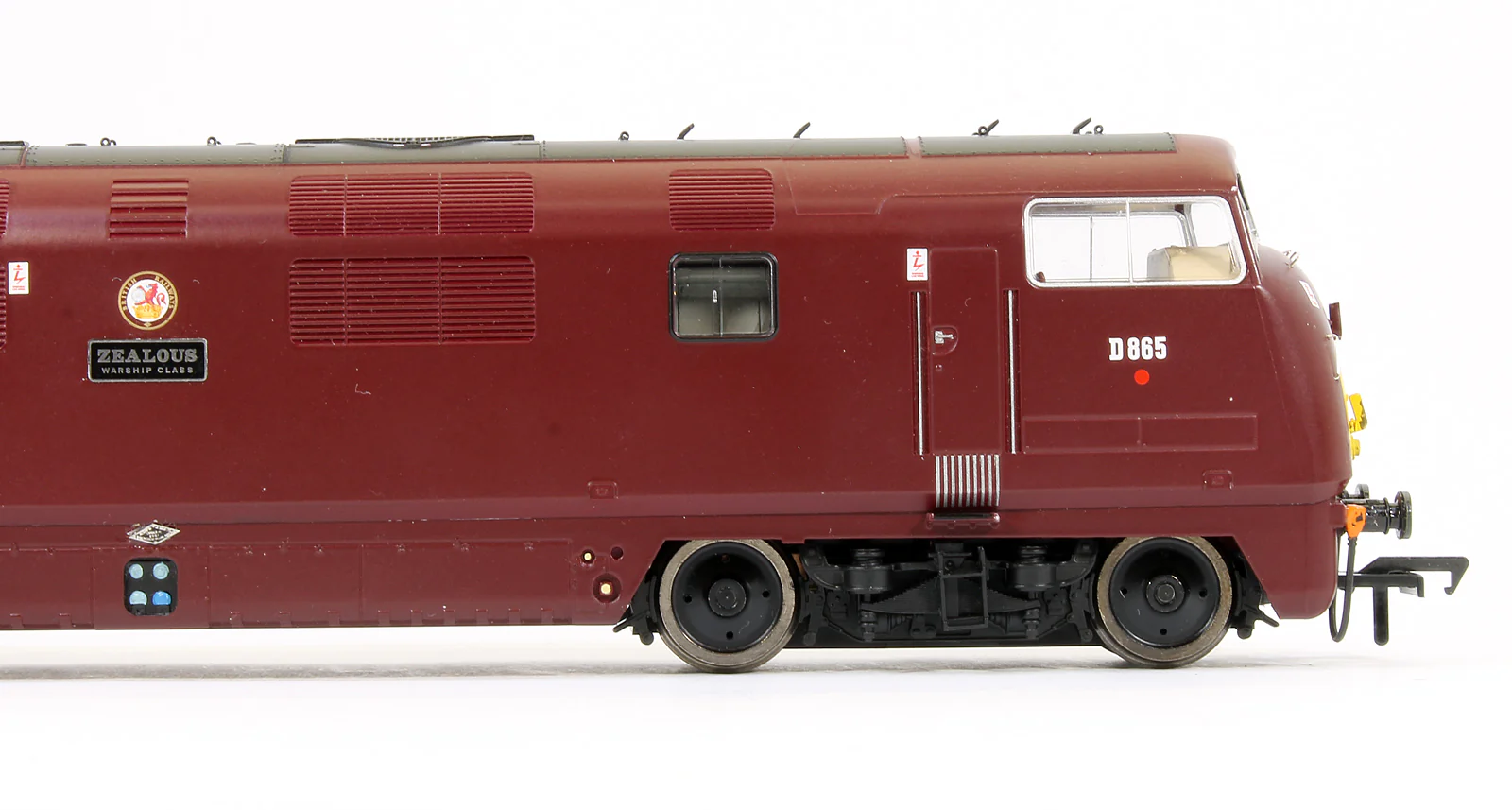 Pre-Owned 32-065 Class 43 Warship D865 'Zealous' BR Maroon Yellow Panel Diesel Locomotive - Image 4