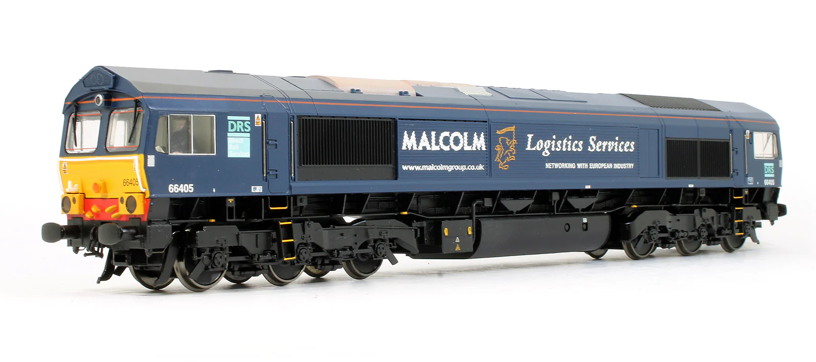 Pre-Owned 32-729 Class 66405 Blue Malcolm Logistics Services Diesel Locomotive - DCC Fitted - Image 2