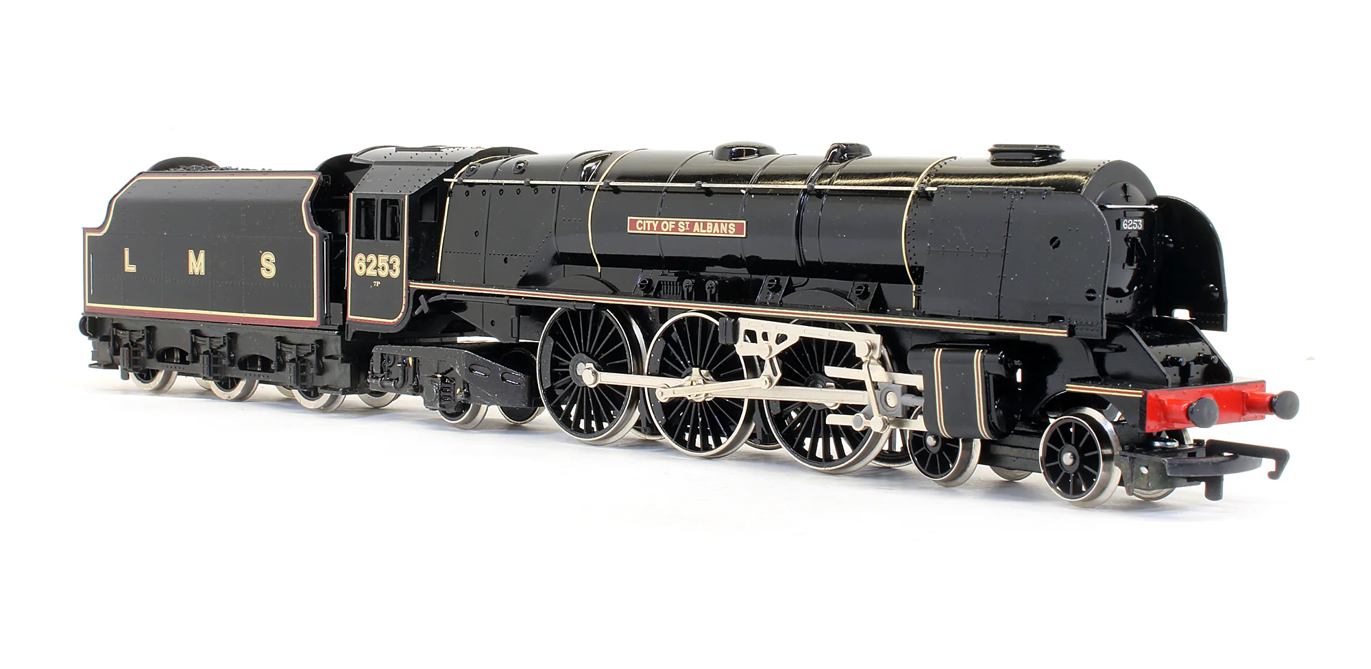 Pre-Owned R459 LMS Black Coronation Class 4-6-2 'City Of St. Albans' 6253 Steam Locomotive Limited Edition With Royal Doulton Plate - Image 4
