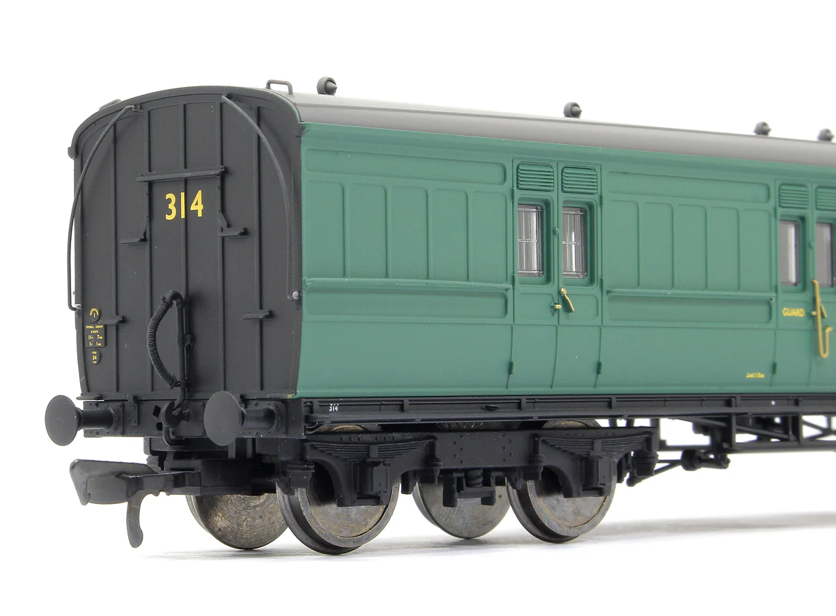 Pre-Owned E86015 LSWR Cross Country 3-Coach Pack BR (SR) Green No. 314 - Image 4