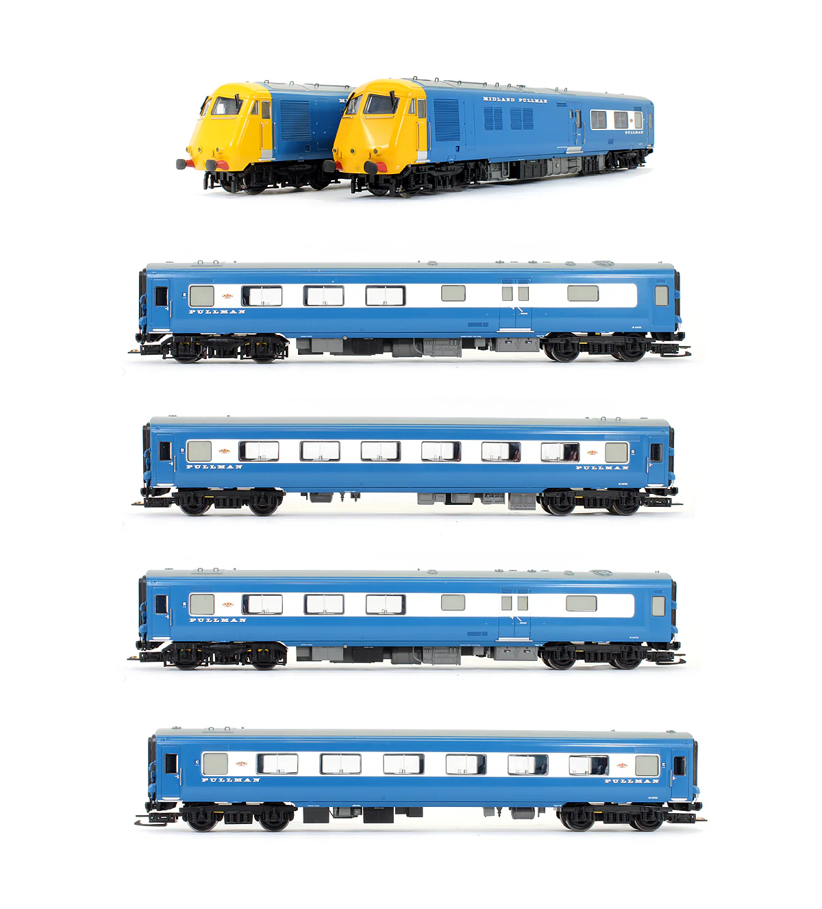 Pre-Owned 31-256DC Midland Pullman Six Car Unit Nanking Blue With Yellow Ends - DCC Fitted