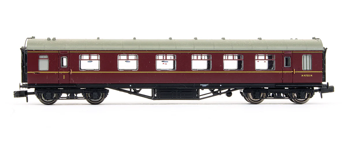 Pre-Owned 374-852 Stanier Composite First & Second Coach BR Maroon 'M9755M' - Image 3