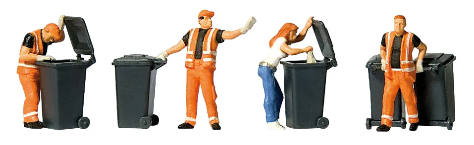 PR10651 Modern Refuse Collection Scene (4) Exclusive Figure Set
