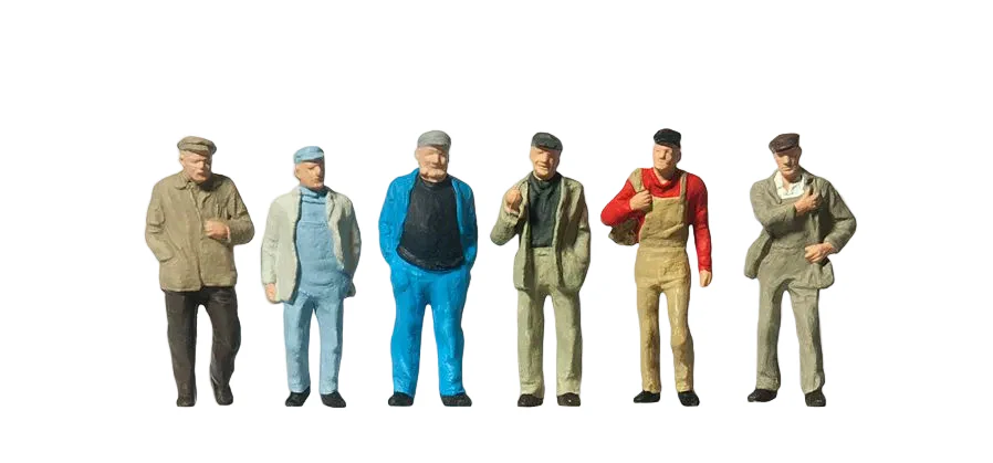 PR14087 Walking Workers (6) Standard Figure Set