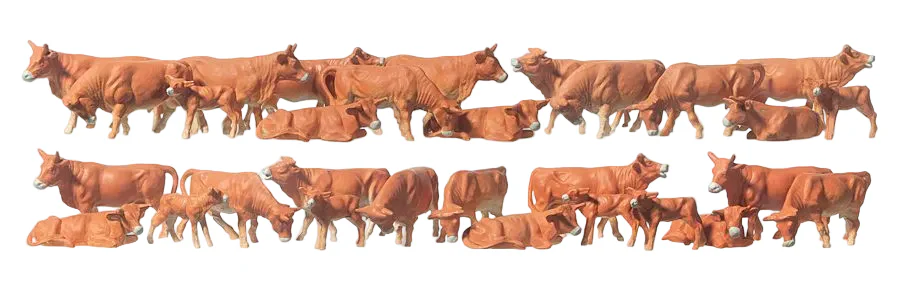 PR14409 Brown Cows (30) Standard Figure Set