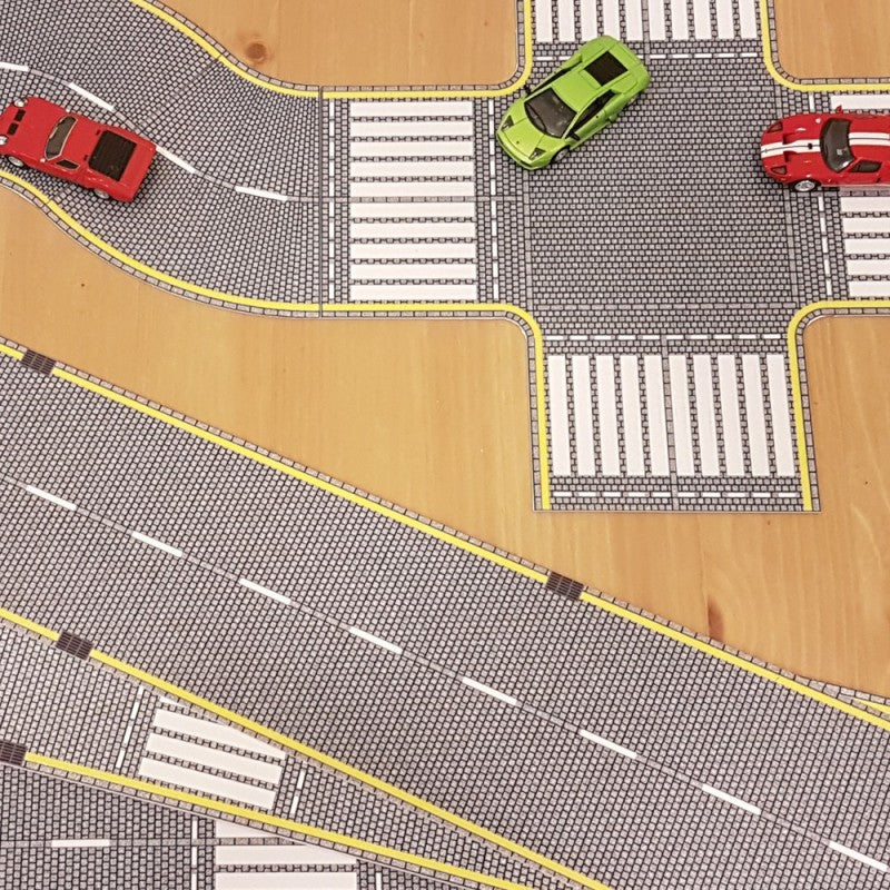 P3D-UV-03 N Scale UV Printed 3D PVC Road Set (Cobblestone) - Image 4