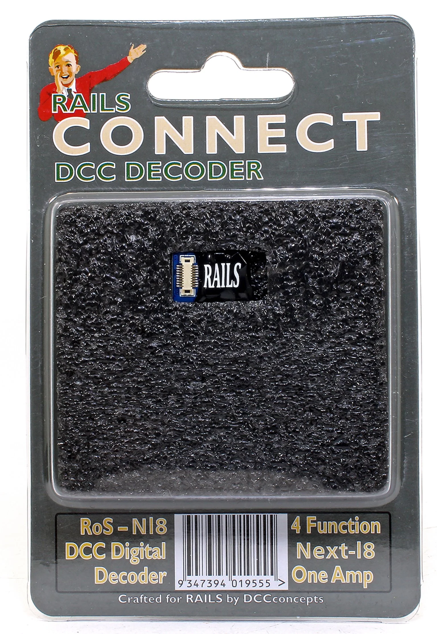 RoS-N18 Rails Connect Decoder, Next 18 4 Function Decoder