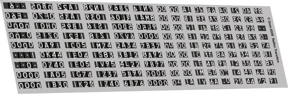 RT-2-1009 BR loco headcodes pack B Railtec Transfer