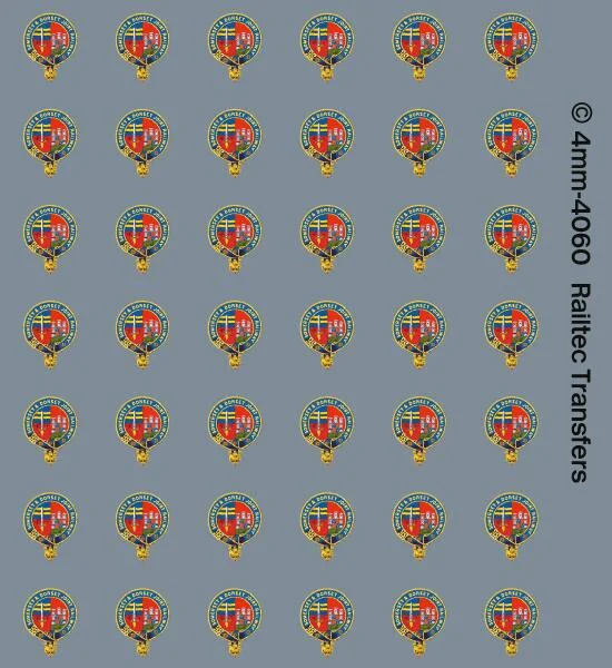 RT-4-4060 S&DJR Somerset & Dorset Crests OO Gauge Waterslide Decals Transfer