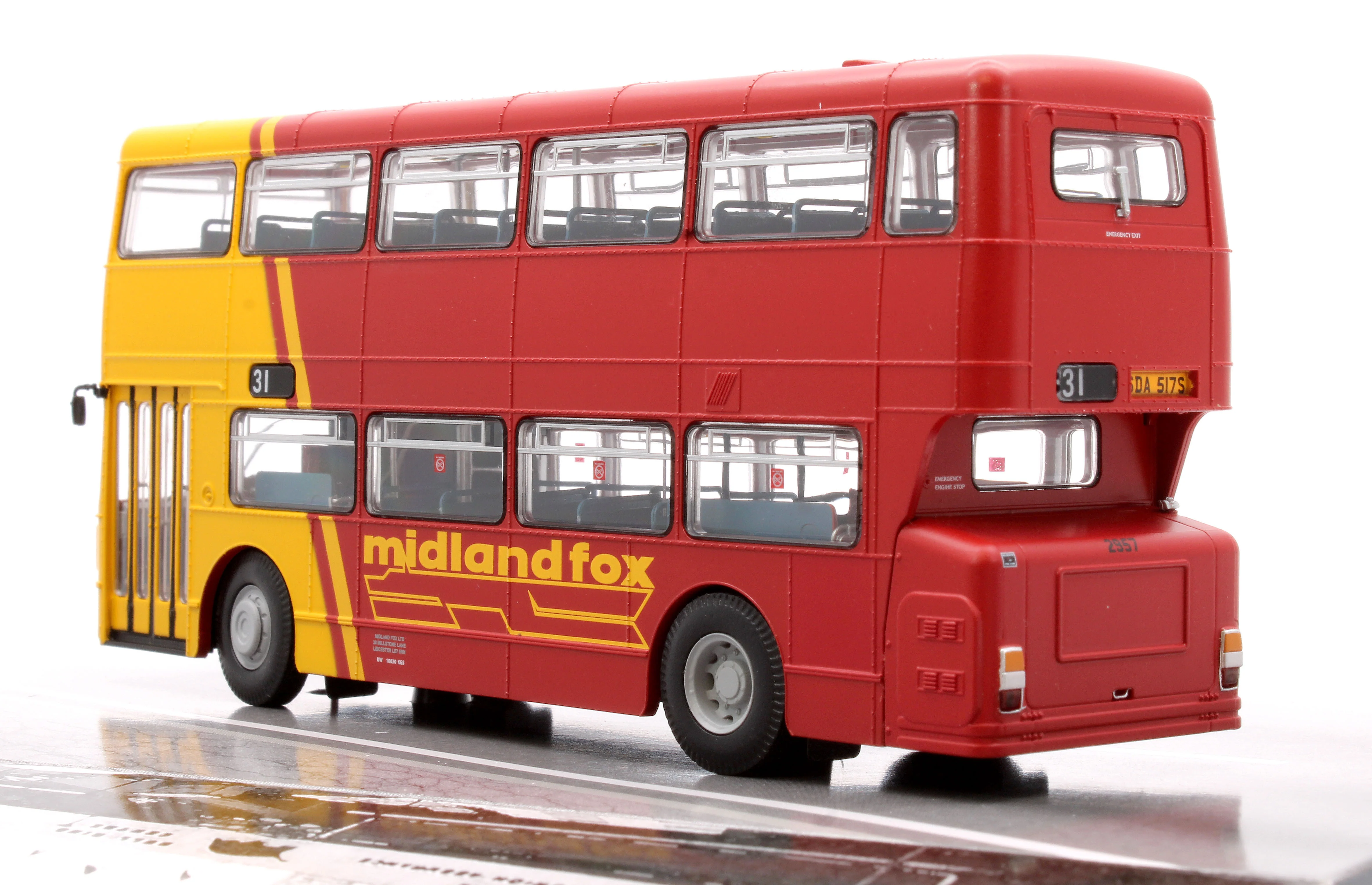 901032 Leyland Fleetline SDA517S, Route 31 Oadby Grange, Midland Fox livery - Image 2