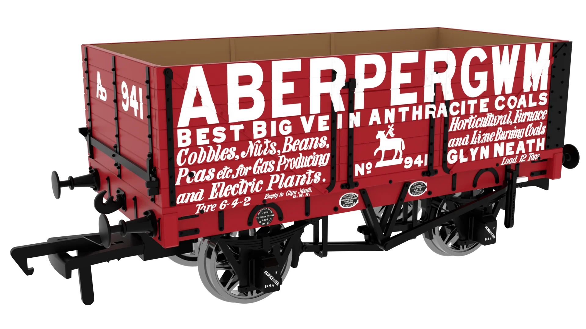967257 7 Plank 1907 Railway Clearing House Private Owner Open Wagon Aberpergwm No.941
