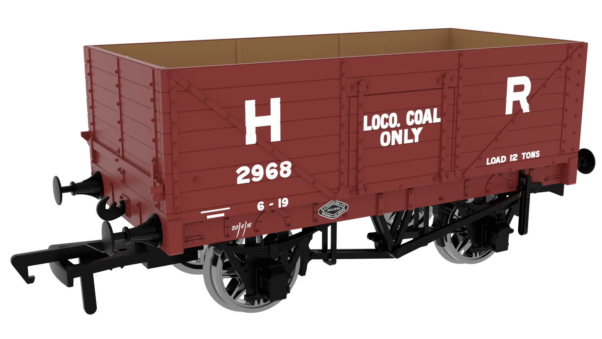 967263 7 Plank 1907 Railway Clearing House Private Owner Open Wagon Highland Railway Loco Coal No.2968