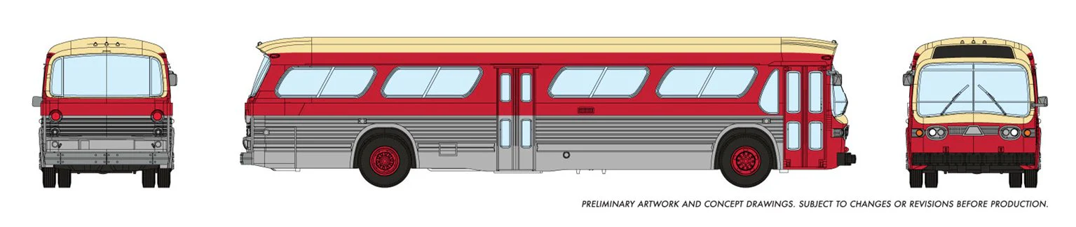 573006 N Gauge New Look Bus - Toronto (Maroon) - Image 3