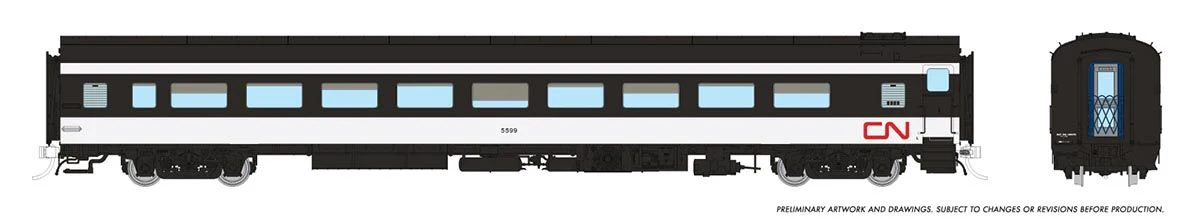 100377 HO Lightweight Coach: CN - Wet Noodle Scheme: #5654