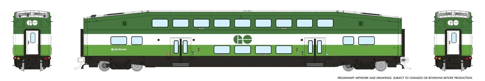1110047 HO CEM BiLevel Commuter Car: GO Transit/MX: Coach #4035