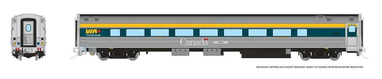 115131 HO VIA HEP2 Coach: VIA Rail - Current Scheme (Teal): #4114