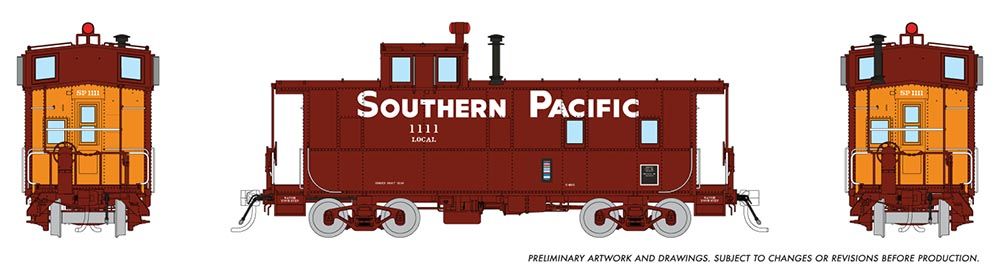 162018 HO SP C-40-3 Steel Caboose: SP - Gothic Large w/o roofwalk: #1208