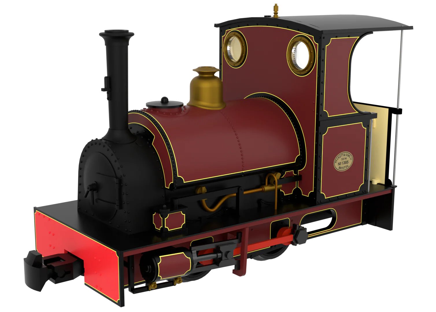 814507 Peckett & Sons Cranmore Class 0-4-0ST Lined Maroon Steam Locomotive - DCC Fitted