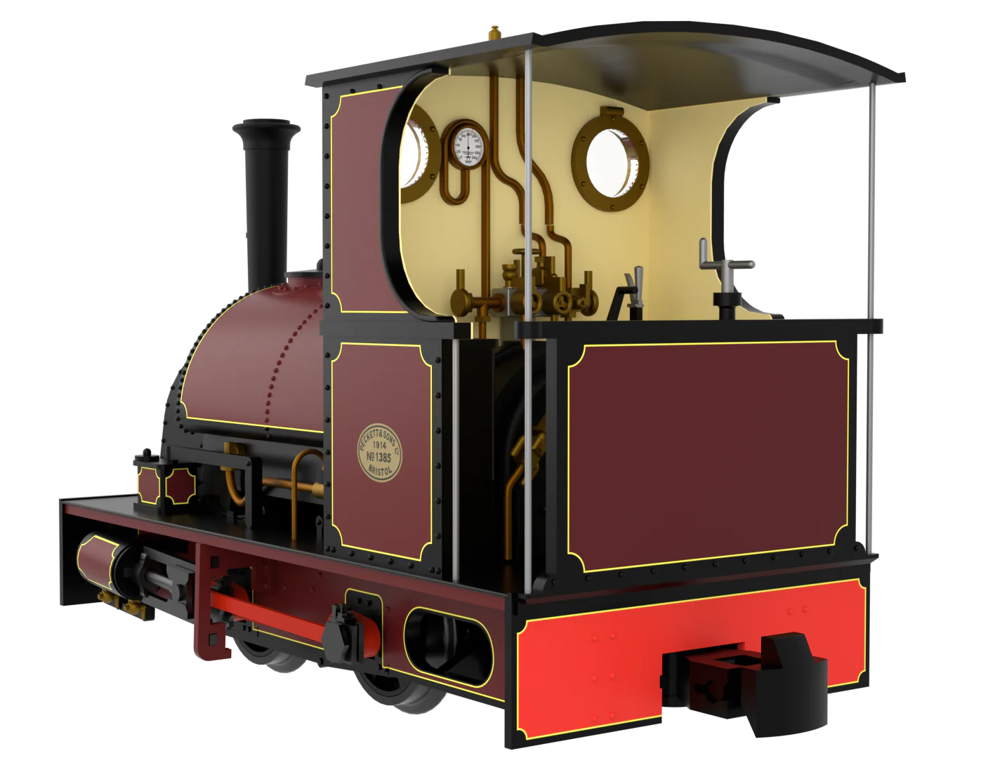 814507 Peckett & Sons Cranmore Class 0-4-0ST Lined Maroon Steam Locomotive - DCC Fitted - Image 2