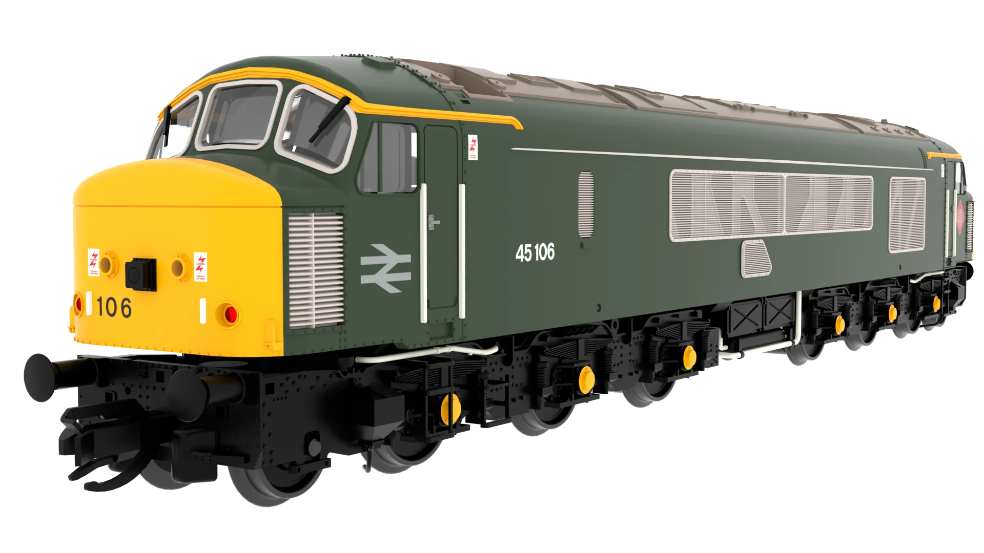 823609 Class 45 'Peak' 45106 Heritage BR Green With Sealed Beam & High Intensity Headlights Diesel Locomotive - DCC Sound