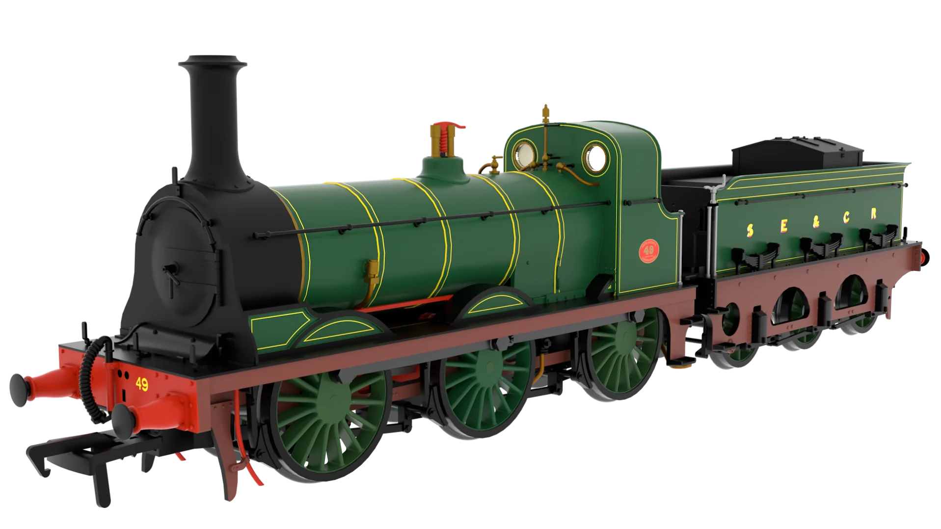 825010 SER O Class 0-6-0 No. 49 SECR Lined Green (simplified) Steam Locomotive