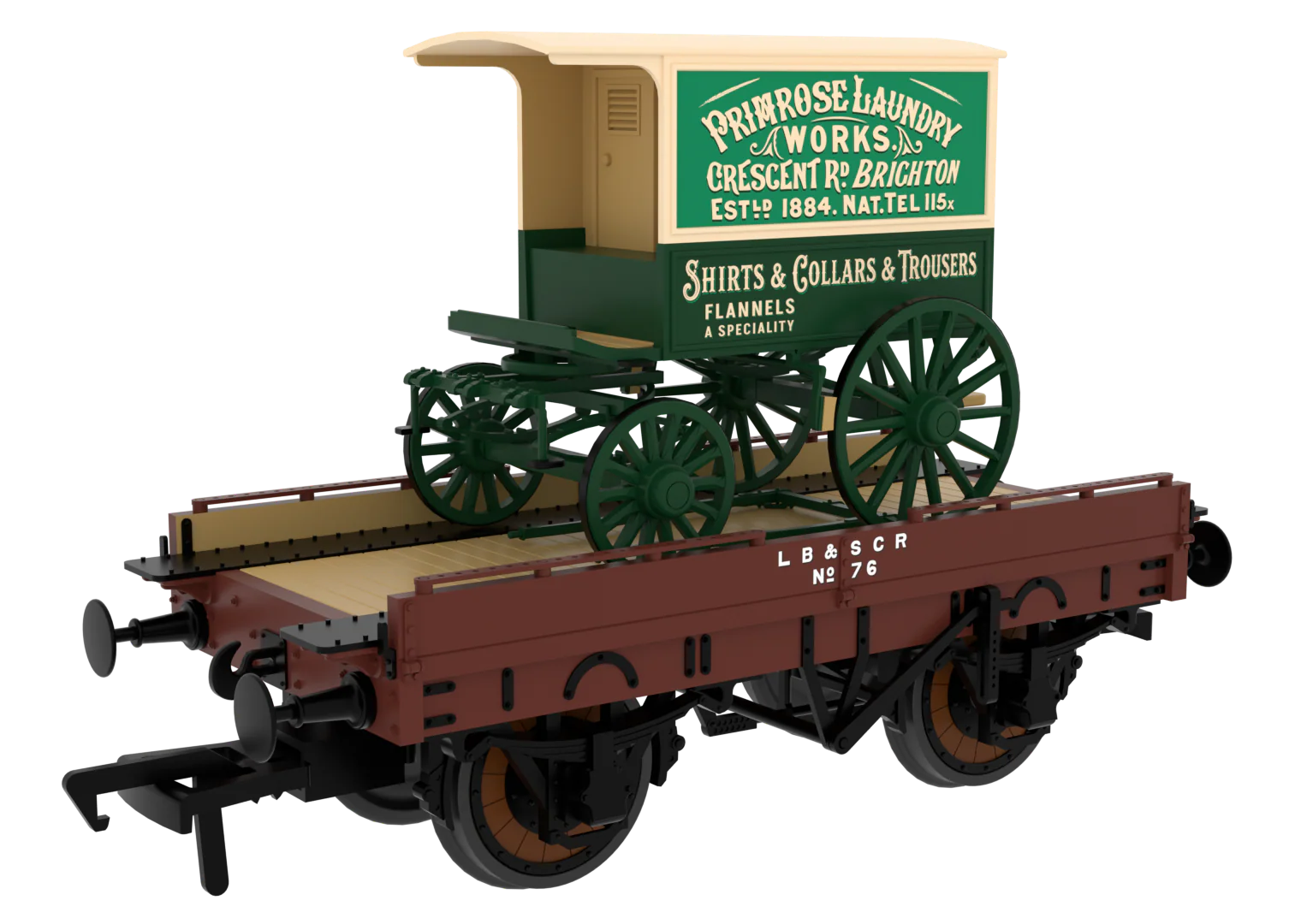 830023 LBSCR Plain Mahogany ‘Evolution’ Open Carriage Truck No.76