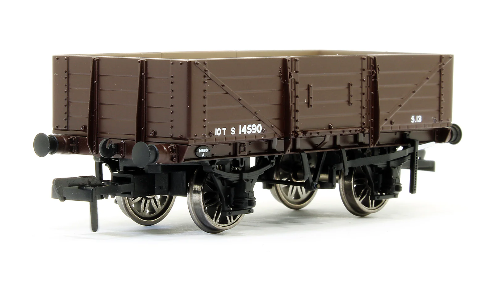 906017 SECR 1349 5 Plank Open Wagon - SR Brown (with BR markings) #S14590
