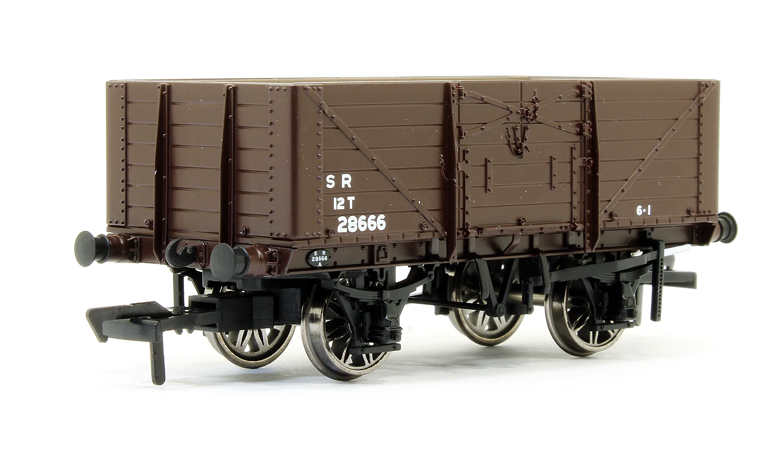 907005 SECR 1355 7 plank Open Wagon - SR brown (post-1936) #28666